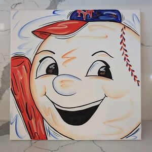 NY Mets Mr Met Picture Canvas Art Wall Decor